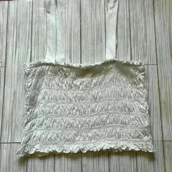 American Eagle Ruched Crop Tank Top - Picture 1 of 3